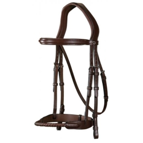 Leather Covered Rope Noseband Bridle 