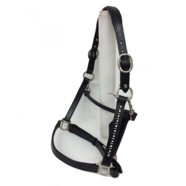 KL leather halter black