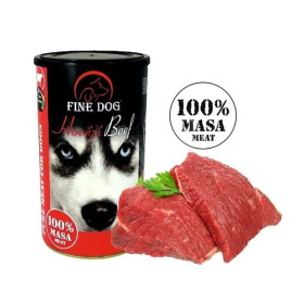 Fine Dog veisekonserv koertele 100%liha 1200g