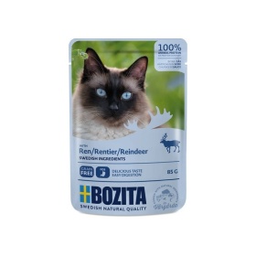 Bozita einekotike indoor&steril põhjapõdra tükid kastmes 85g