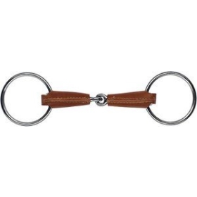 Leather covered ring snaffle