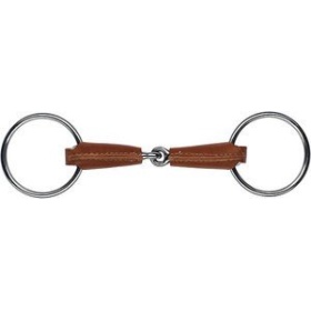 Leather covered ring snaffle