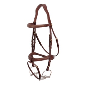Bruno Delgrange Snaffle bridle flash noseband