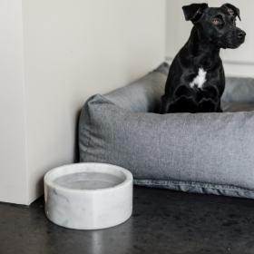 DOG BOWL MARBLE LARGE