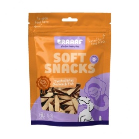 Braaaf Soft Snack Twisted Bites kana & kala 85g
