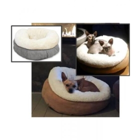 AFP Lambswool Donut Bed TAN 