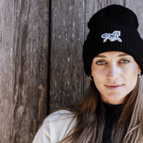 Beanie black Horse