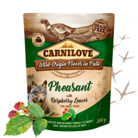 Carni Love pouch Pheasant/Rasberry Leaves 300g