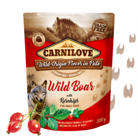 Carni Love pouch Pate Wild Boar Rosehips 300g