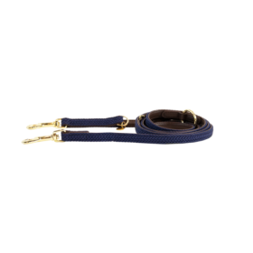 Plaited Nylon dog lead navy 2m 