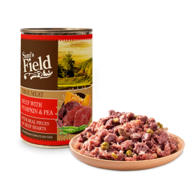 Sam's Field kons beef with pumpkin & pea