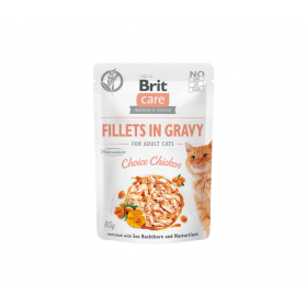 Brit Care Fillets in Gravy Ch Chicken pouch 85g 