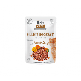 Brit Care Fillets in Gravy Heart duck pouch 85g