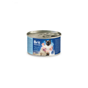 Brit Premium by Nature konserv kassile Trout/Liver 200g 
