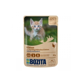 Bozita kana tükid kastmes kitten 85g