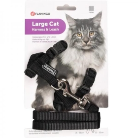FL Cat Harness+Leash Ziggi LPink20-35cm