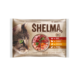 Shelma kassieined lihaga 4x85g veis,kana,part,kalkun kastmes