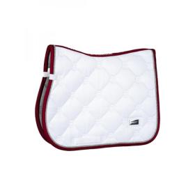 Jump Saddle Pad White Perfection Bordeaux Full